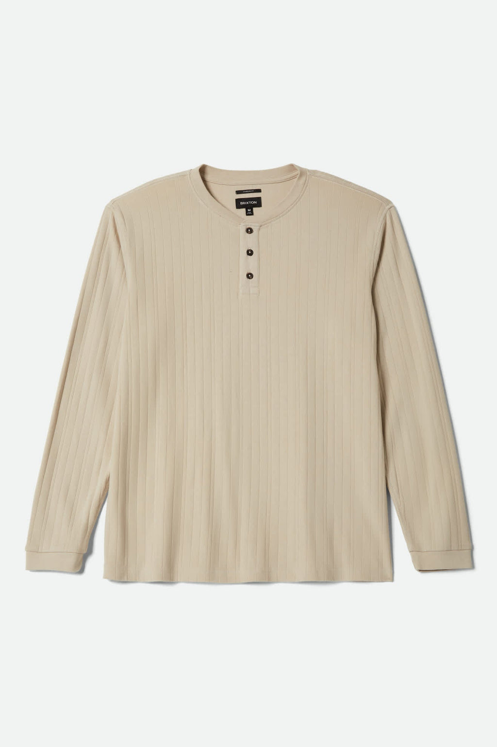 Vintage Ribbed L/S Henley - Beige