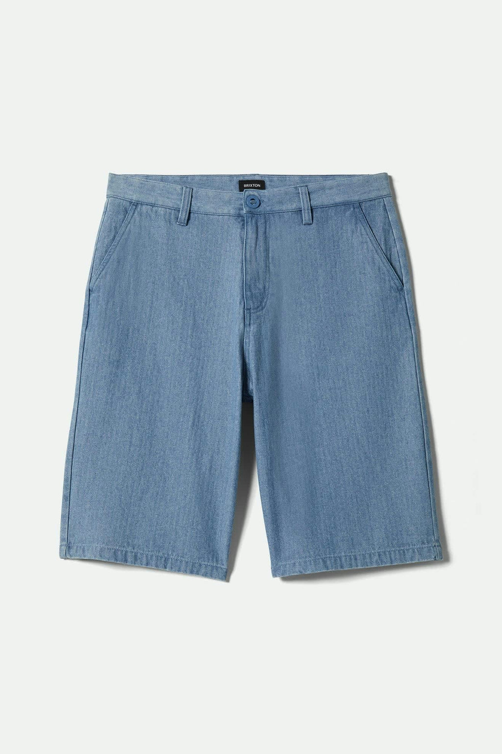 Choice Chino Baggy Short - Light Wash Denim Herringbone