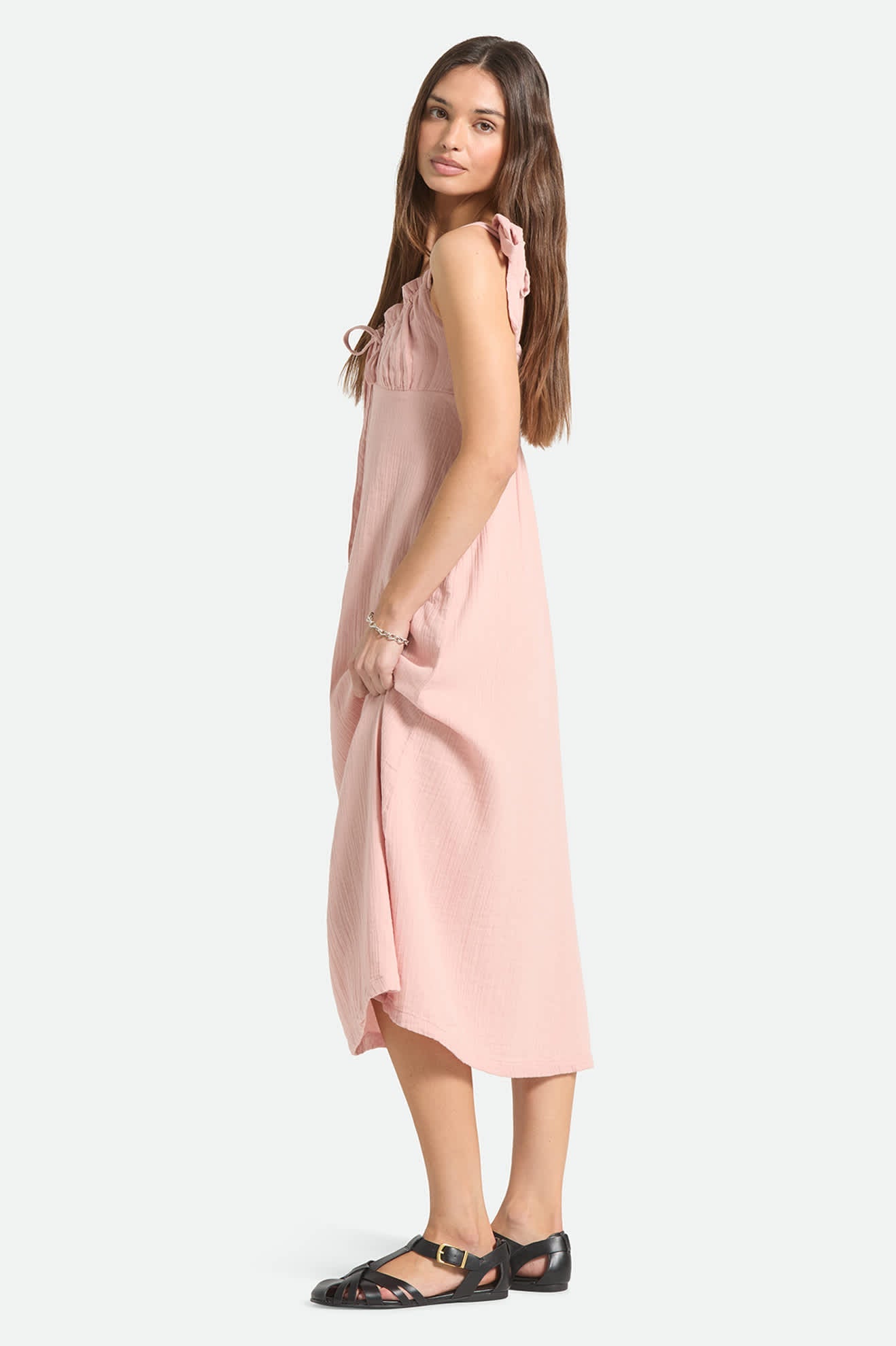 The Tie Dress - Silver Pink