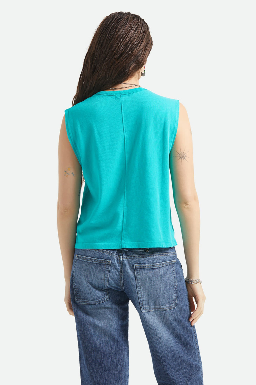 Carefree Organic Garment Dye Muscle Tank - Retro Green