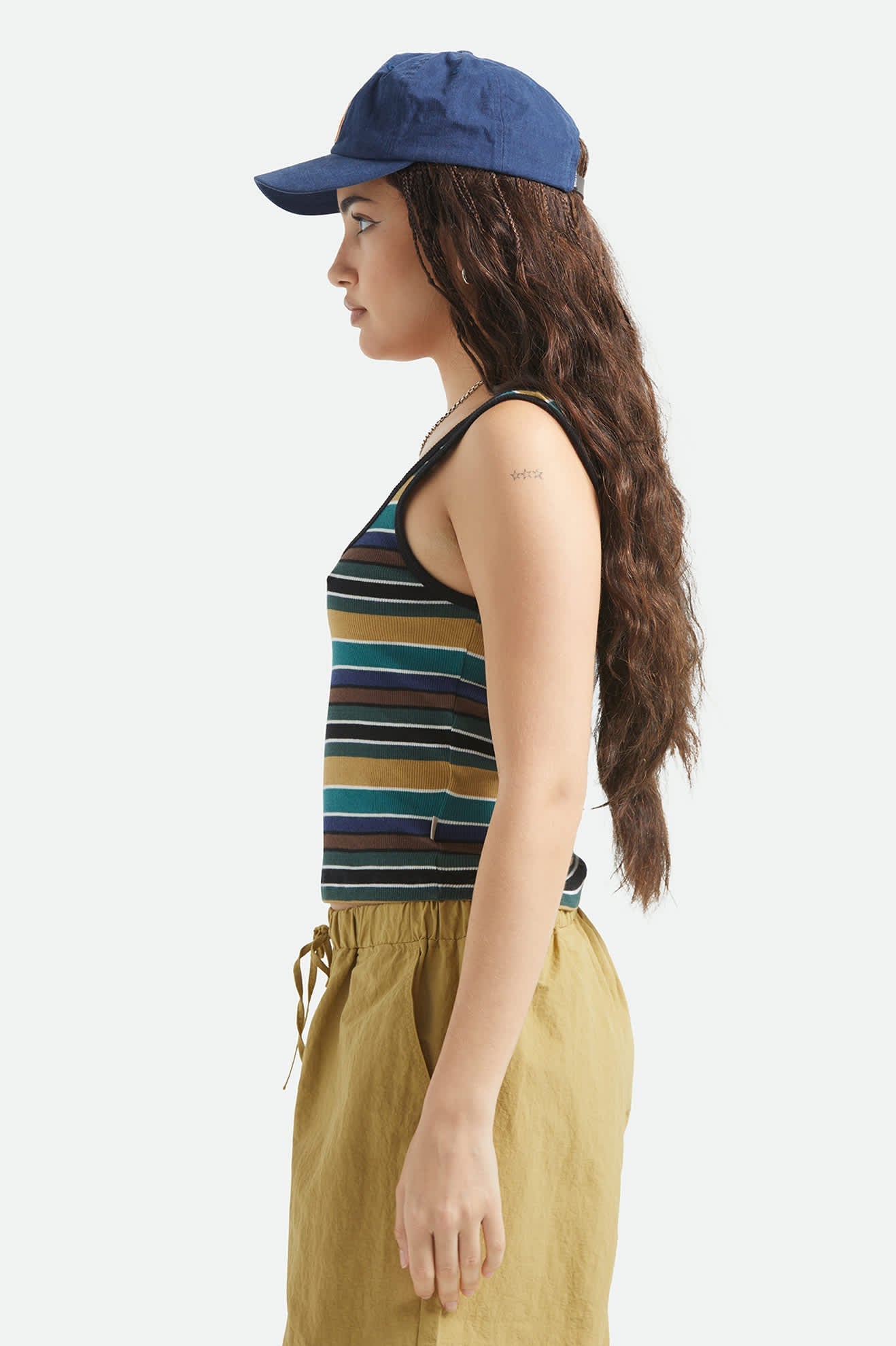 Ringer Organic A-Tank - Multi Retro Stripe