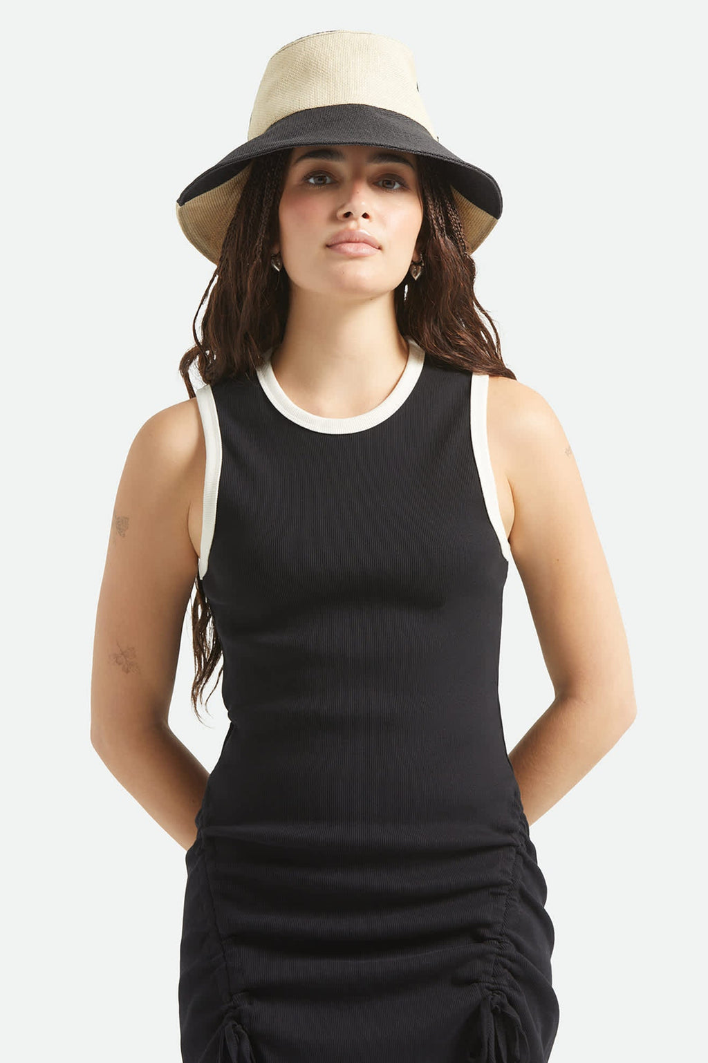 Harmony Packable Bucket Hat - Natural/Black