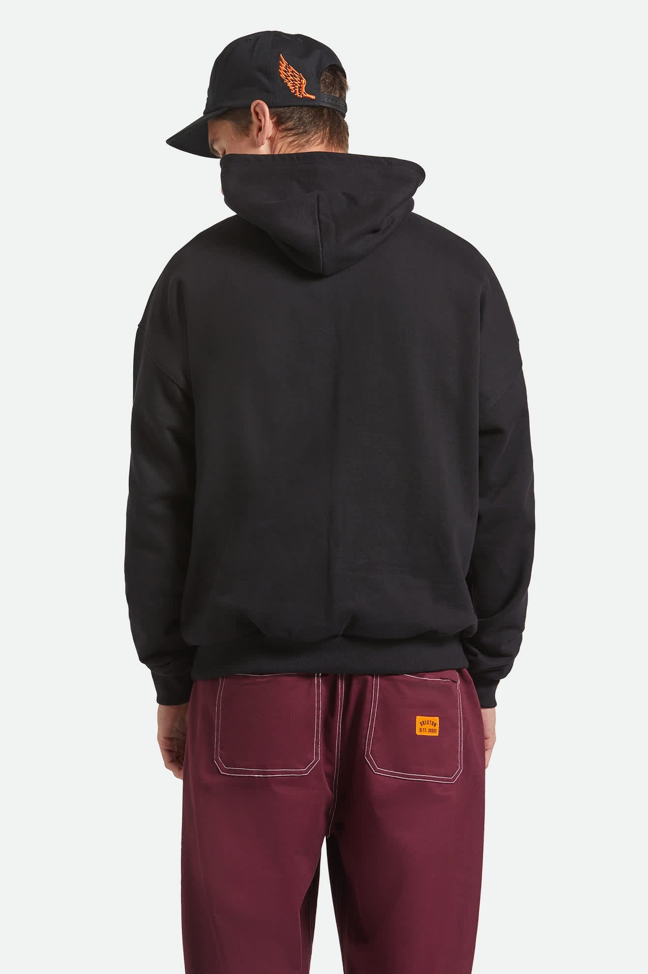 Embroidered Heavyweight Oversized Hoodie - Black
