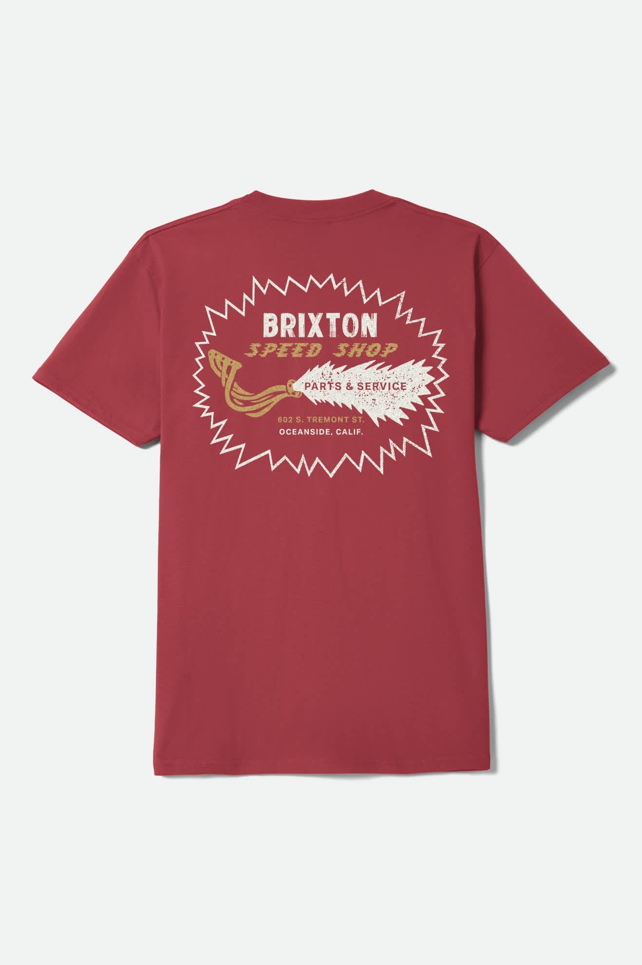 Mavis Short Sleeve T-Shirt - Robust Red Worn Wash