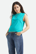 Carefree Organic Garment Dye Muscle Tank - Retro Green