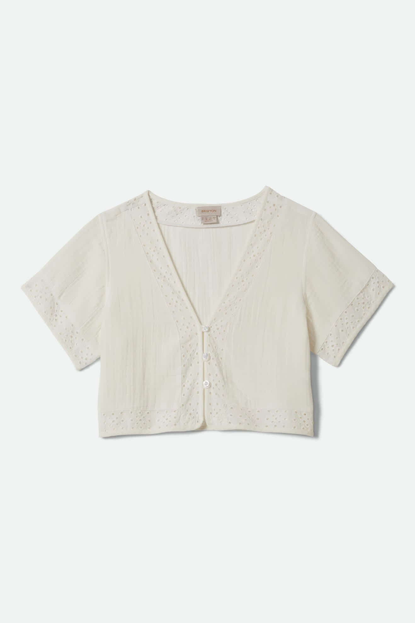 Seaside Eyelet Top - Off White Eyelet