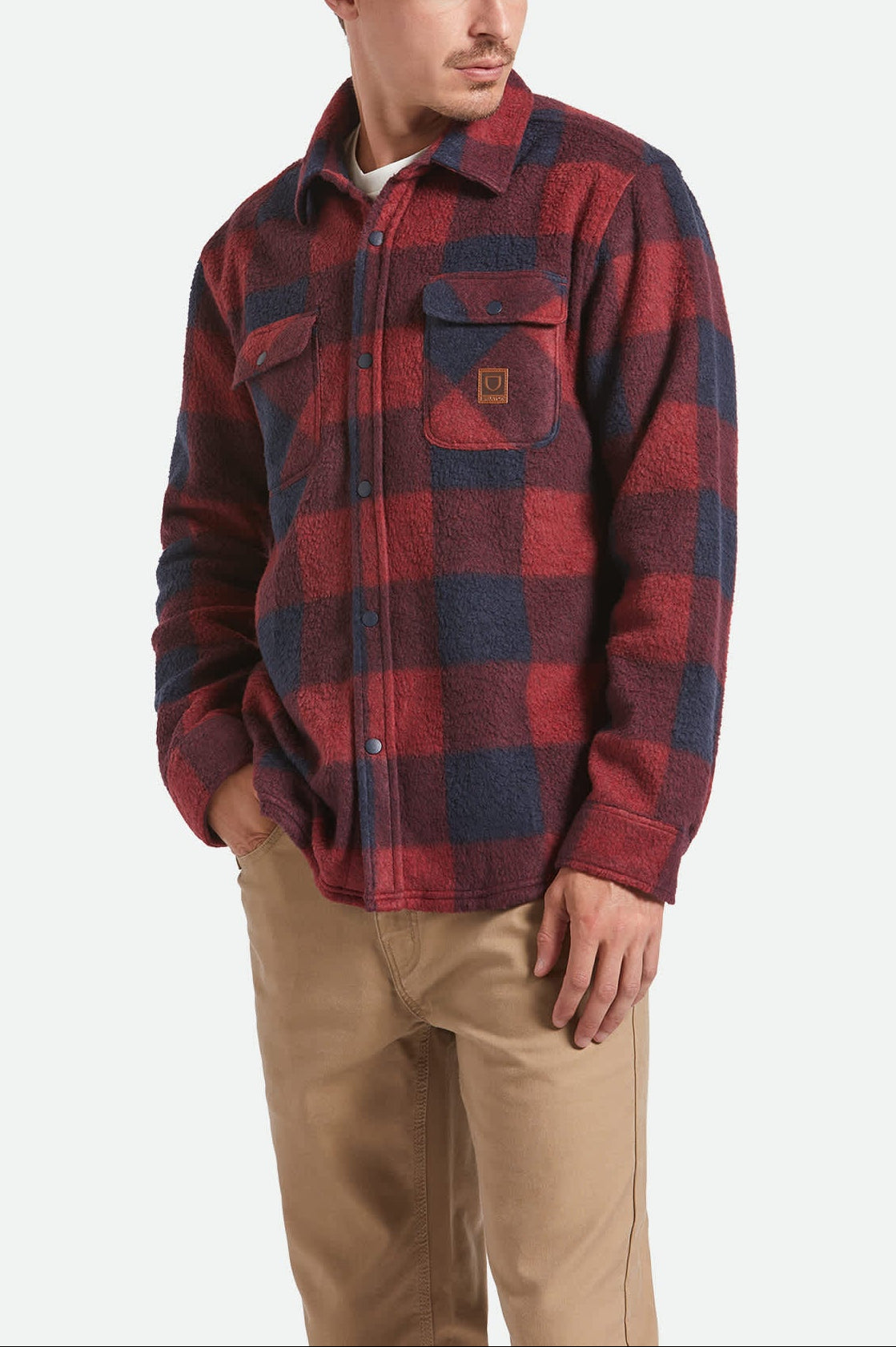 Bowery Arctic Stretch Fleece - Adrenaline Rush/Mood Indigo Plaid