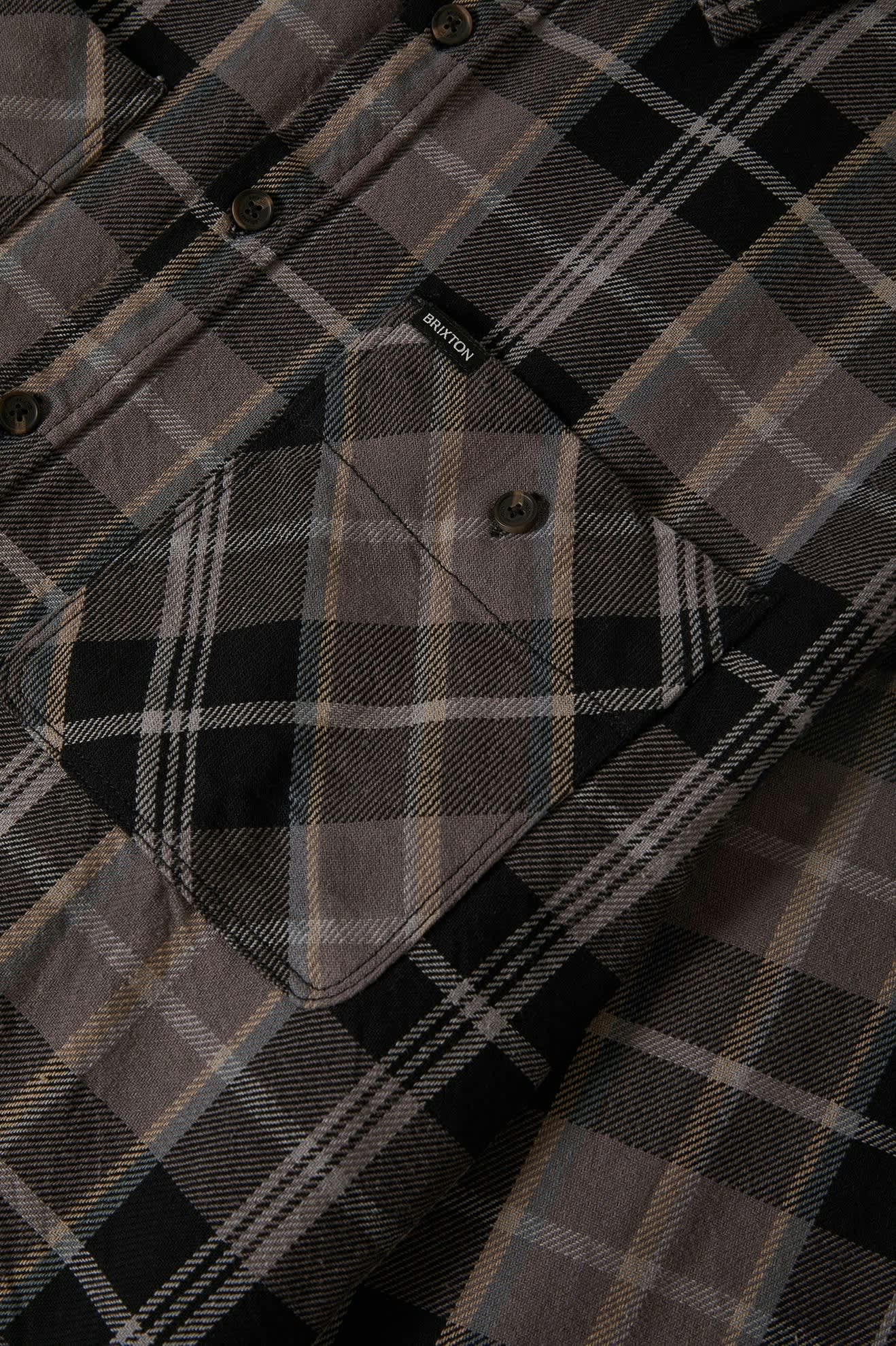 Vintage Wash Flannel - Black/Charcoal Beige/Slate