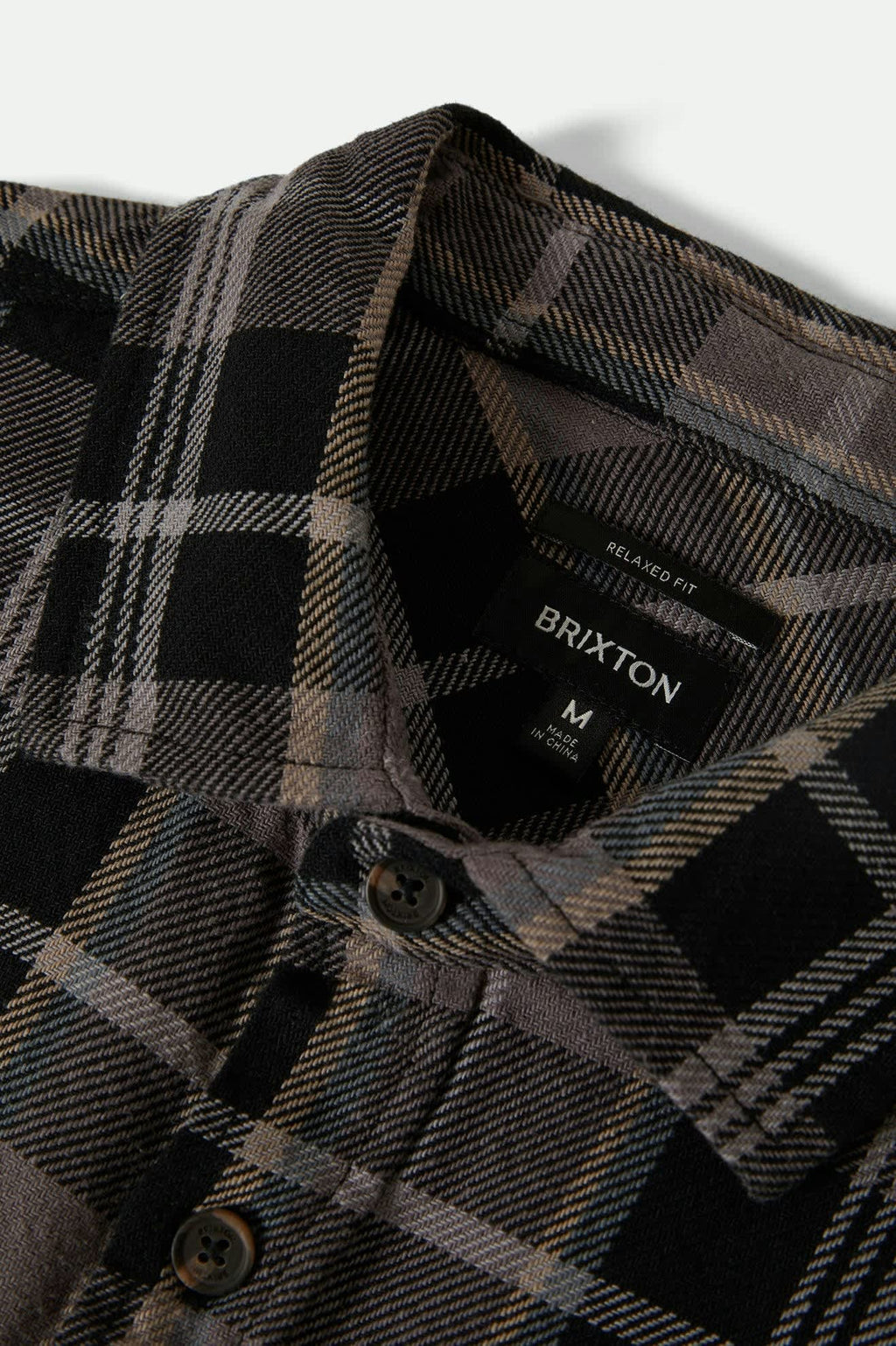 Vintage Wash Flannel - Black/Charcoal Beige/Slate